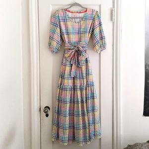 Justine Tabak Margate dress in sorbet check